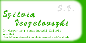 szilvia veszelovszki business card
